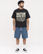 Mockup Boxy Heavyweight Tee Black male full-body 07