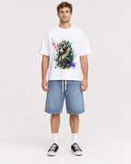Mockup Boxy Heavyweight Tee White male full-body 08