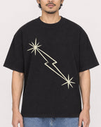 Mockup Boxy Heavyweight Tee Black male close-up 02