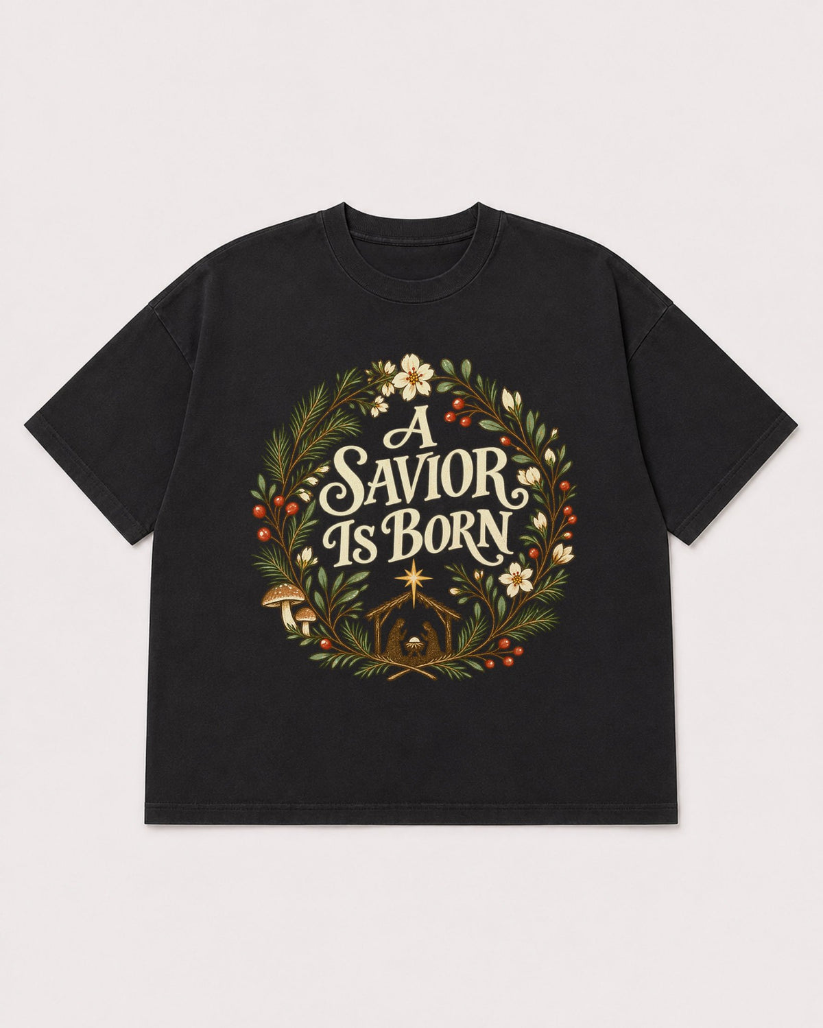 Mockup Boxy Heavyweight Tee Black product