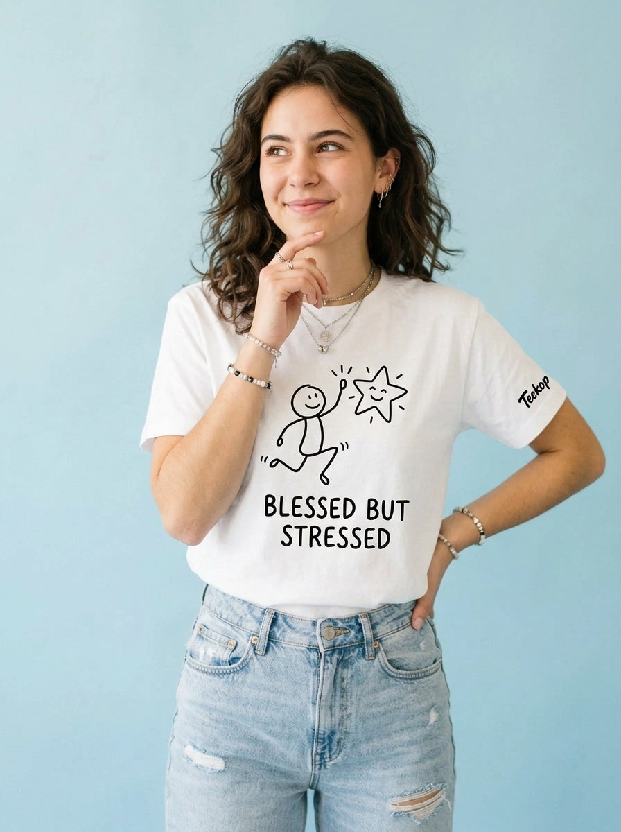 The "Blessed But Stressed" Artifact Tee