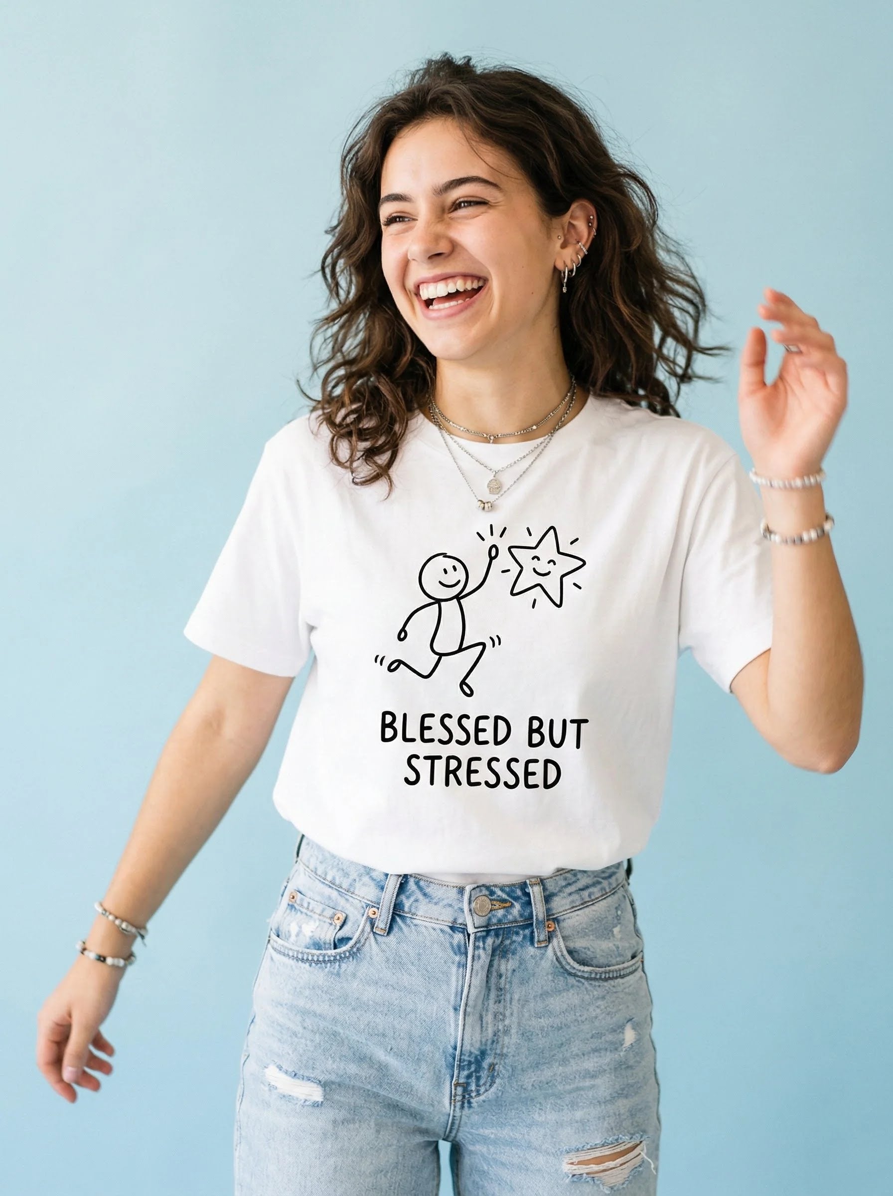 The "Blessed But Stressed" Artifact Tee