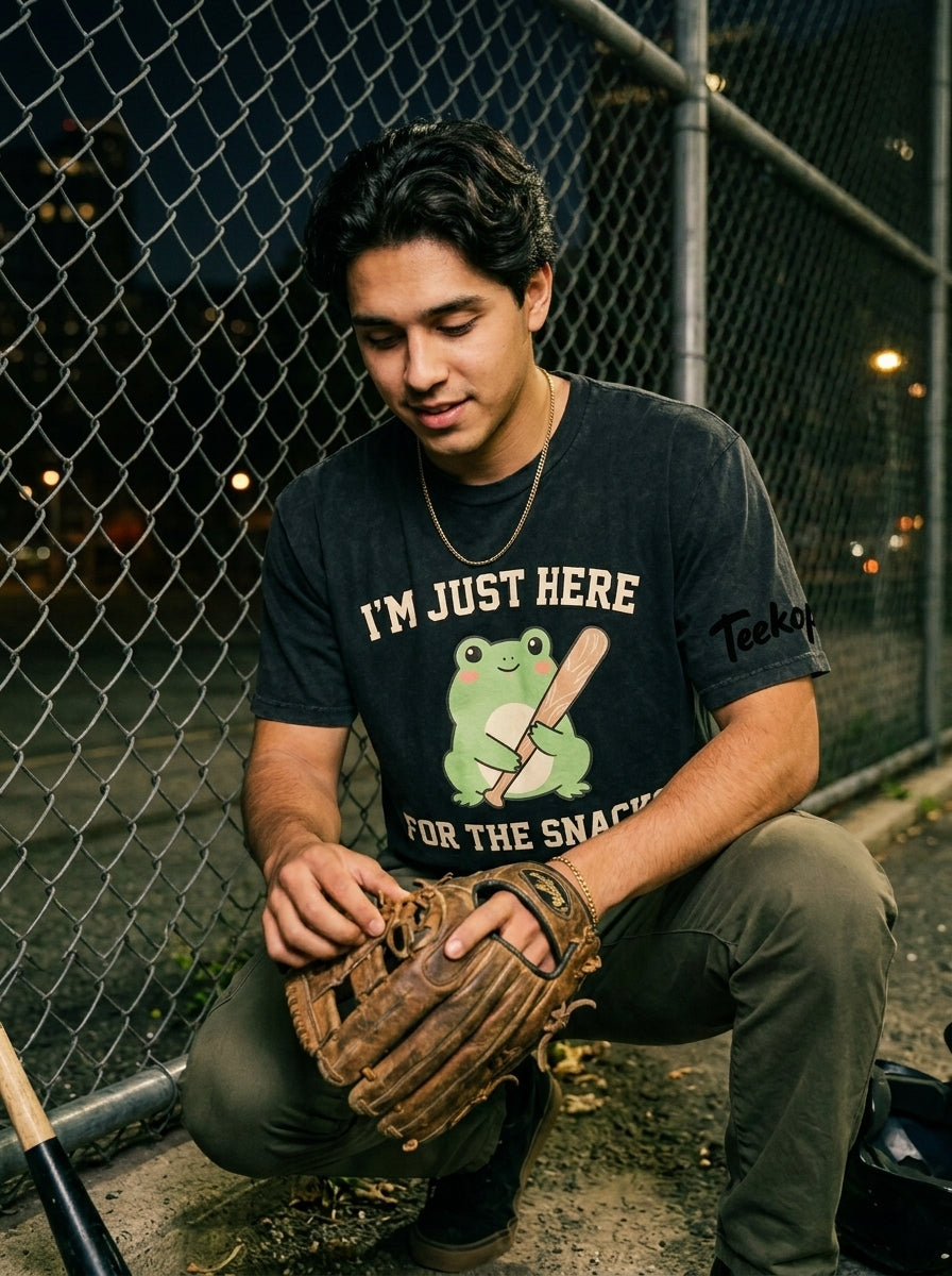 "I'm Just Here For The Snacks" Threatening Aura Frog Tee