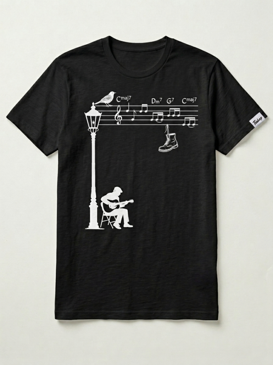 TEEKOP "THE MIDNIGHT BUSKER" GRAPHIC TEE