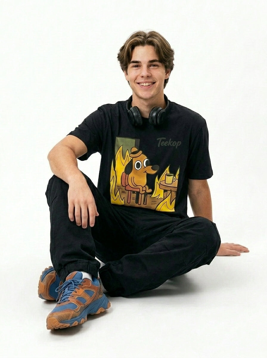 "This Is Fine" Existential Burnout Tee