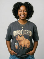 The "Unbothered" Capybara Vintage Wash Tee