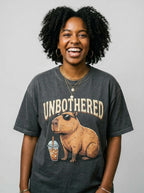 The "Unbothered" Capybara Vintage Wash Tee
