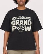 Mockup Boxy Heavyweight Tee Black female close-up 14