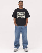 Mockup Boxy Heavyweight Tee Black male full-body 14