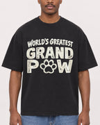 Mockup Boxy Heavyweight Tee Black male close-up 14