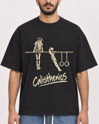 Mockup Boxy Heavyweight Tee Black male close-up 07