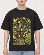 Mockup Boxy Heavyweight Tee Black male close-up 01