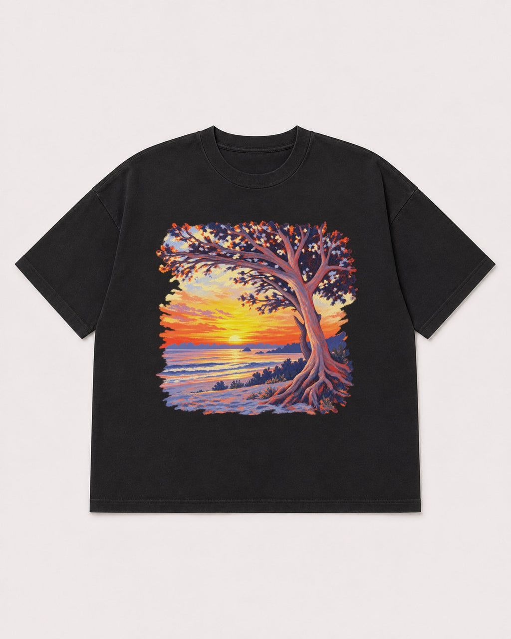 Mockup Boxy Heavyweight Tee Black product