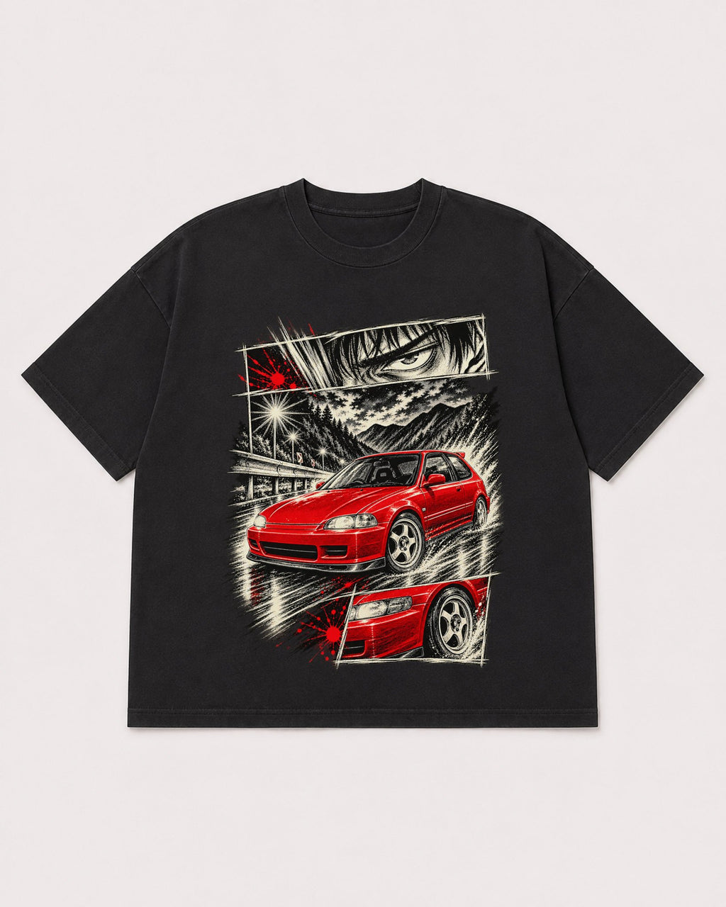 Mockup Boxy Heavyweight Tee Black product