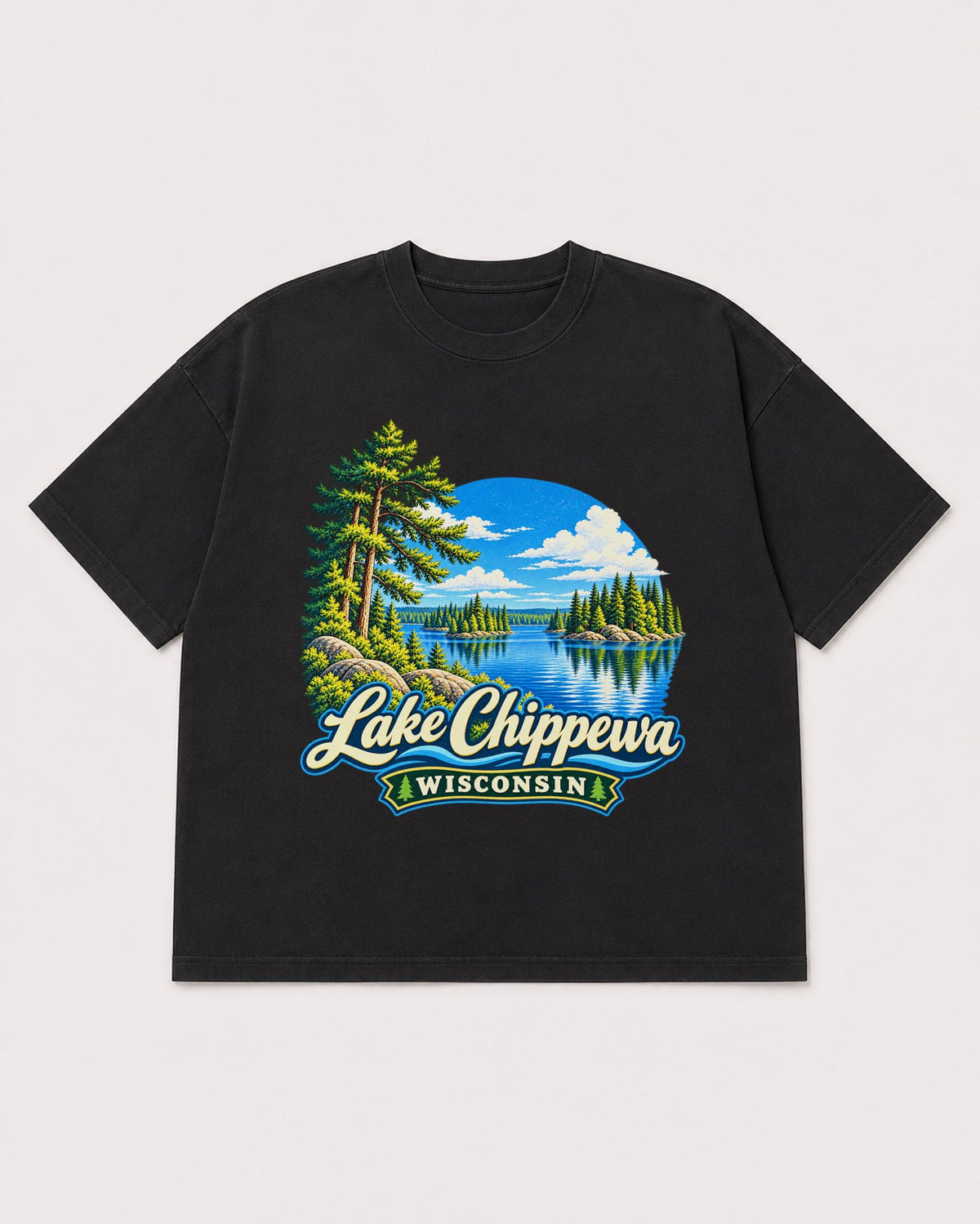 Mockup Boxy Heavyweight Tee Black product