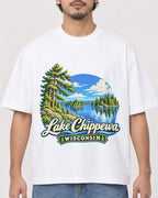 Mockup Boxy Heavyweight Tee White male close-up 02