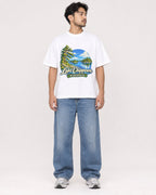 Mockup Boxy Heavyweight Tee White male full-body 02