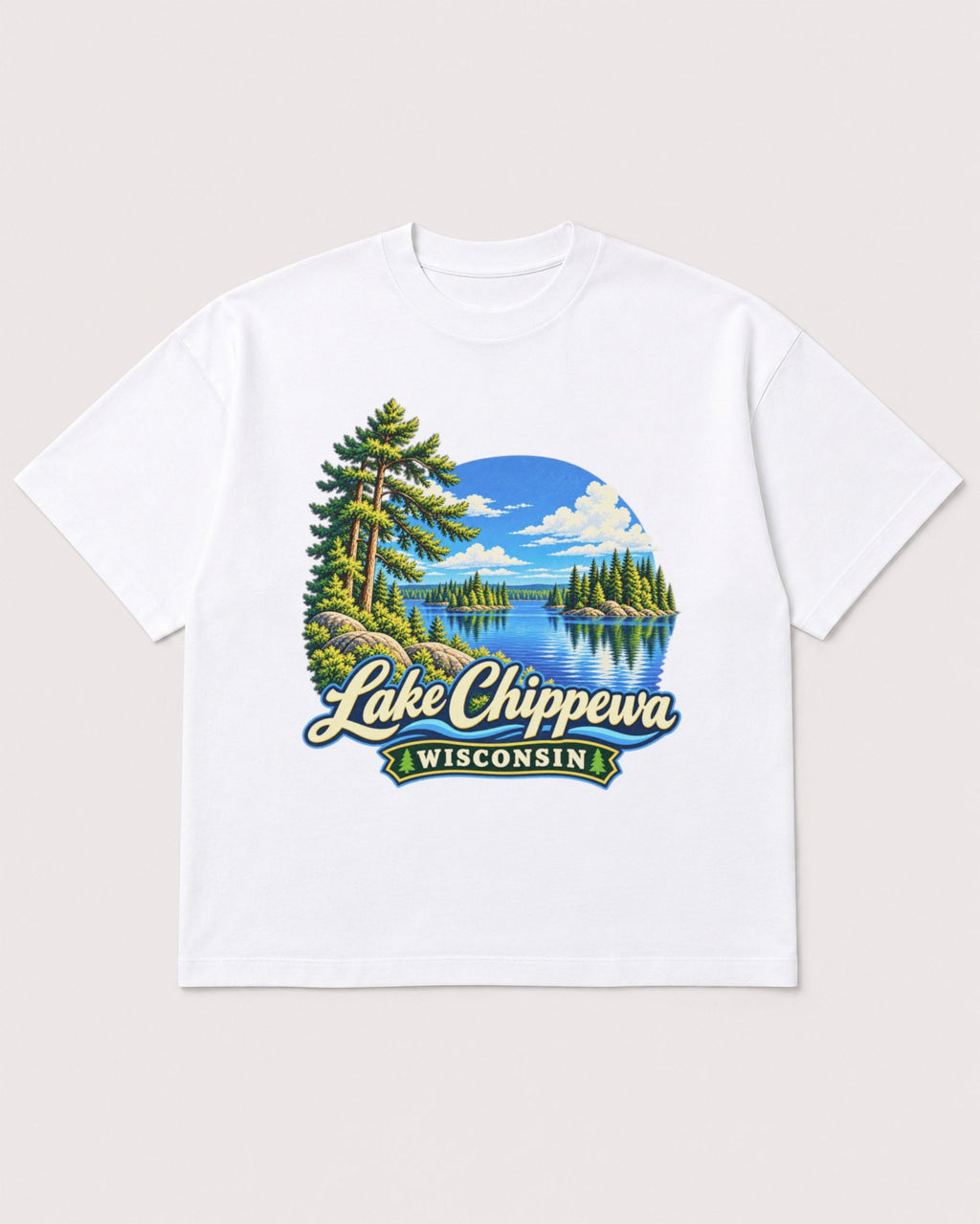 Mockup Boxy Heavyweight Tee White product