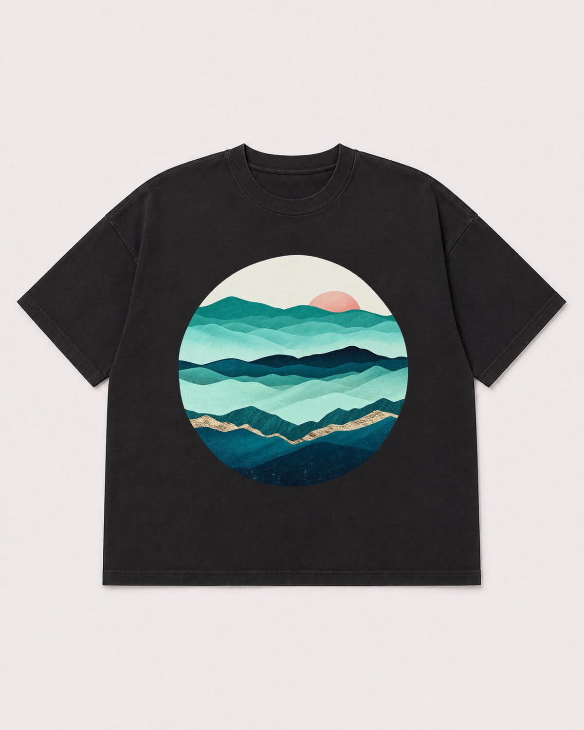 Mockup Boxy Heavyweight Tee Black product