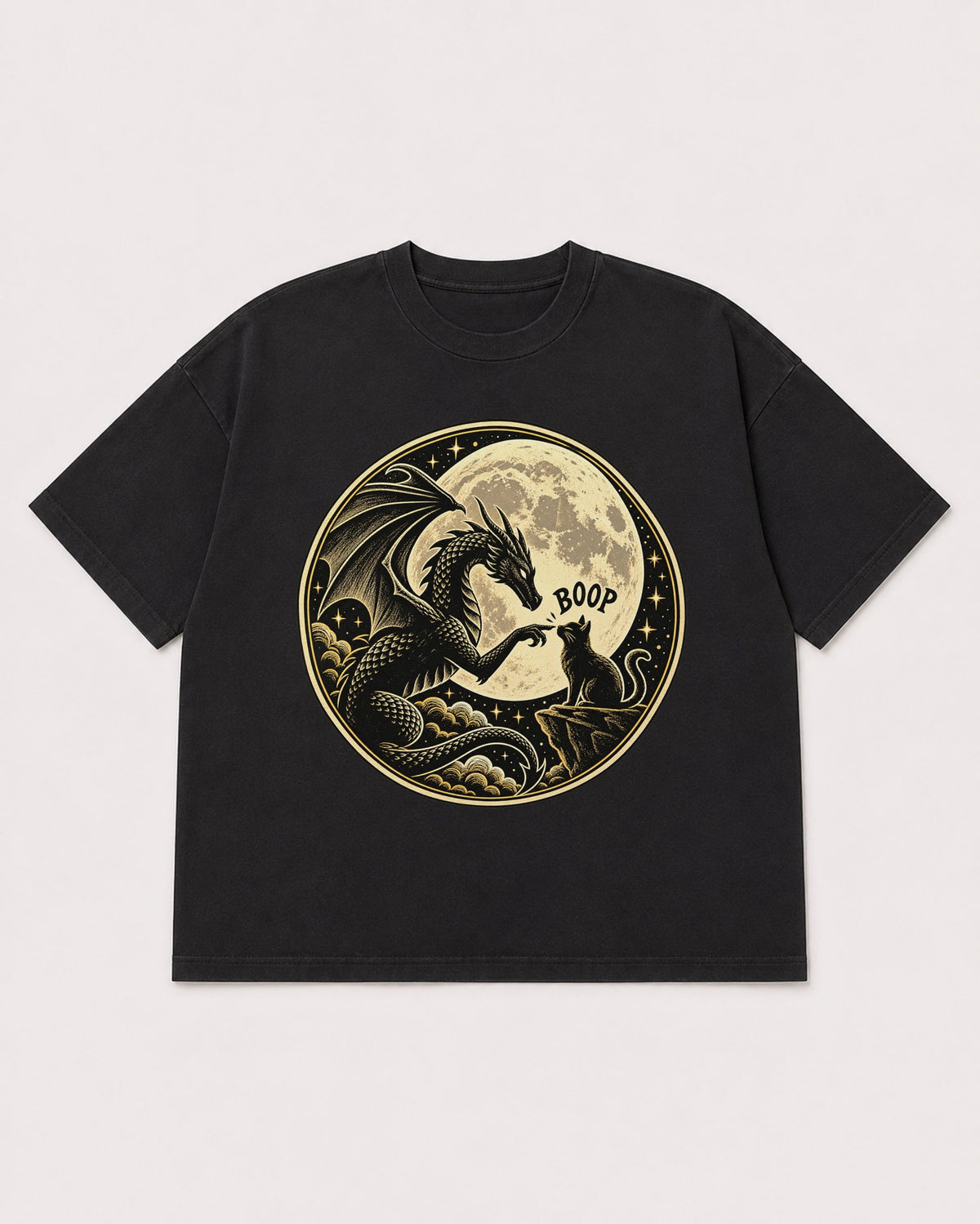 Mockup Boxy Heavyweight Tee Black product