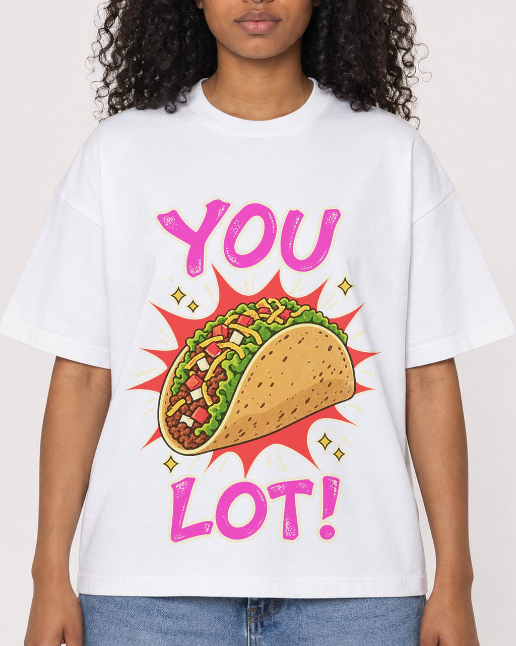 Mockup Boxy Heavyweight Tee White female close-up 05