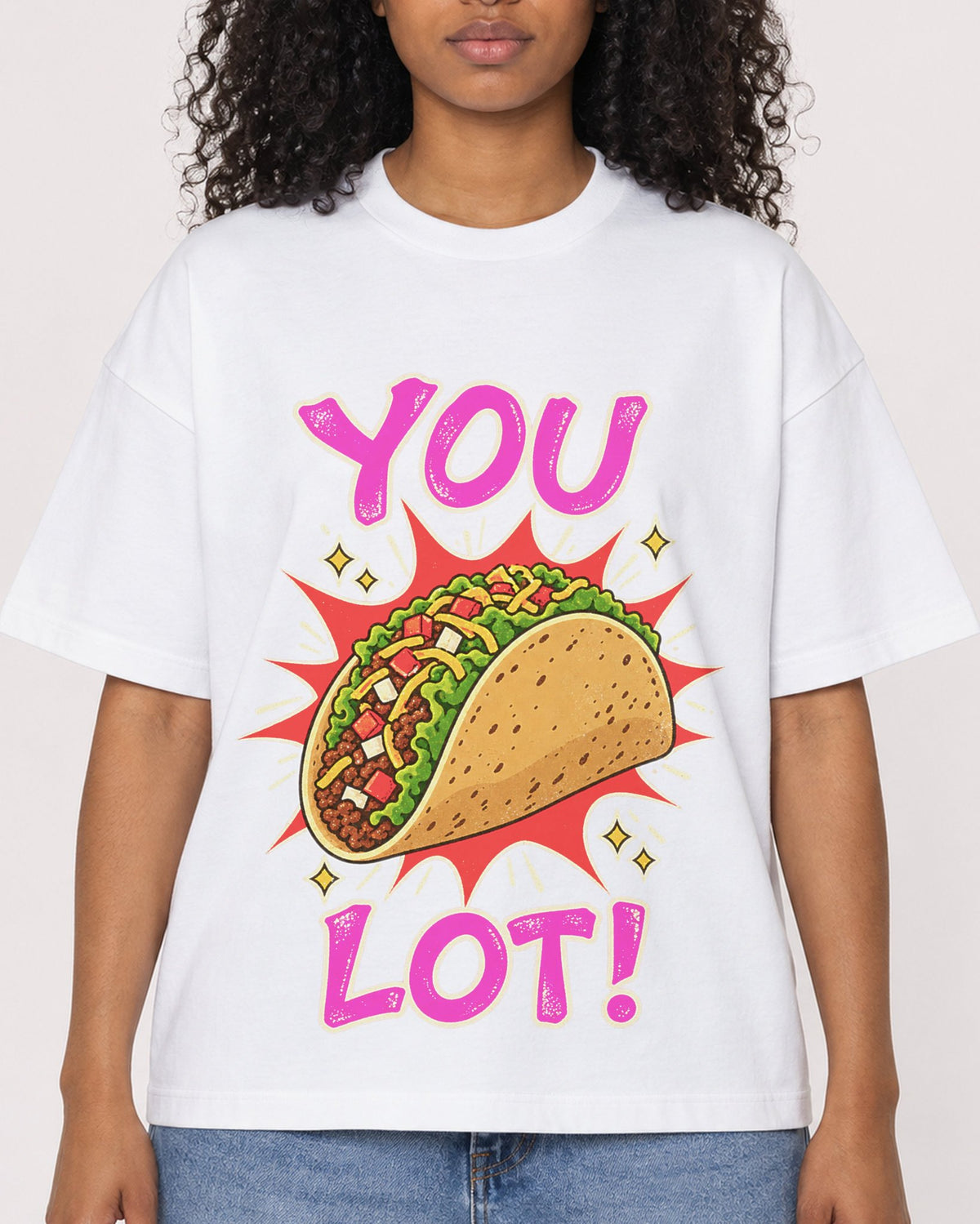 Mockup Boxy Heavyweight Tee White female close-up 05