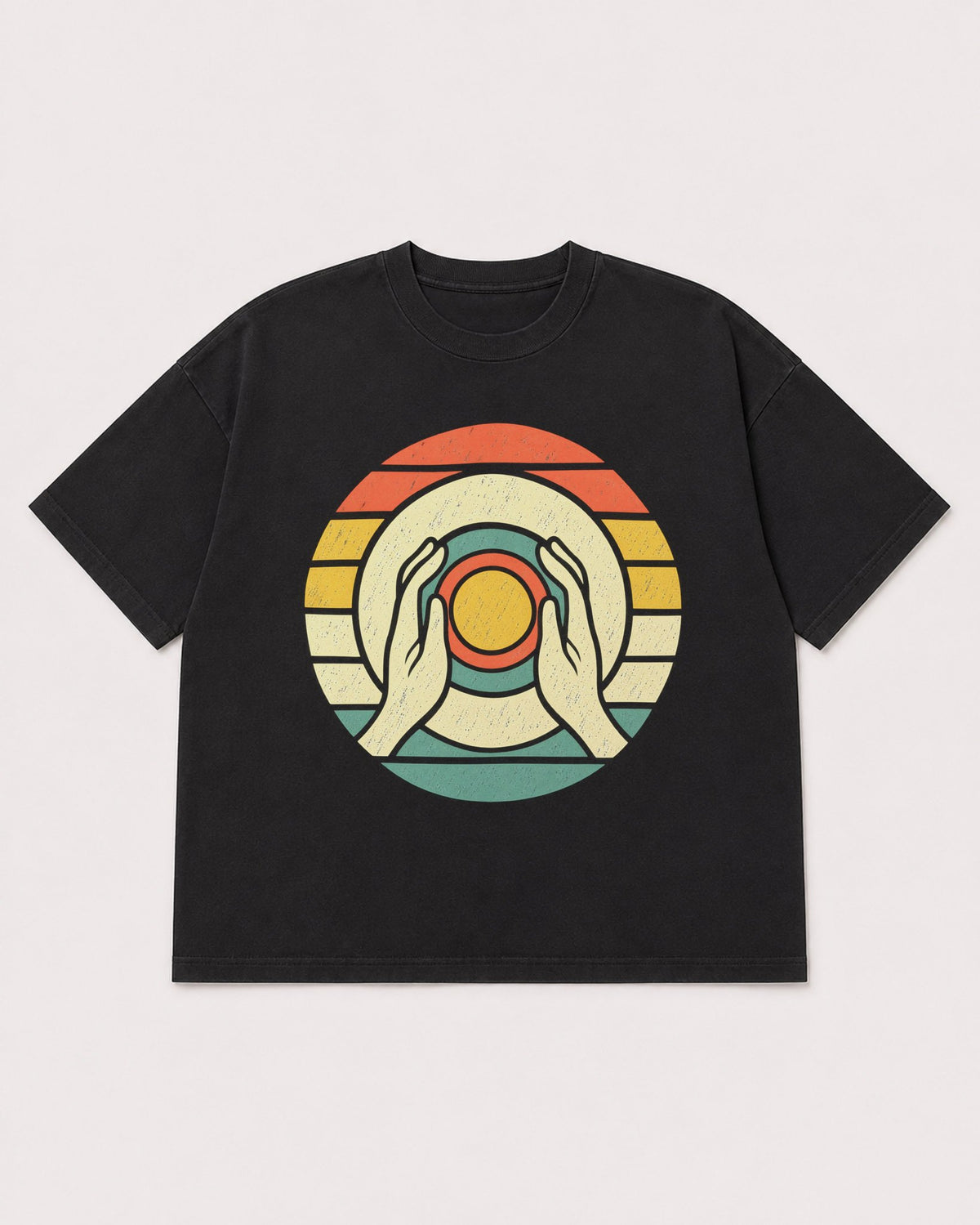 Mockup Boxy Heavyweight Tee Black product