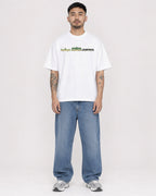 Mockup Boxy Heavyweight Tee White male full-body 12