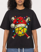 Mockup Boxy Heavyweight Tee Black female close-up 05