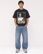 Mockup Boxy Heavyweight Tee Black male full-body 06