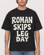 Mockup Boxy Heavyweight Tee Black male close-up 06