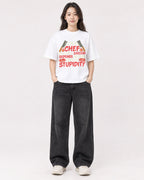 Mockup Boxy Heavyweight Tee White female full-body 03