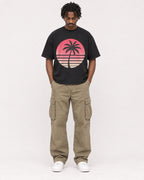 Mockup Boxy Heavyweight Tee Black male full-body 04