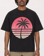 Mockup Boxy Heavyweight Tee Black male close-up 04
