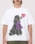 Mockup Boxy Heavyweight Tee White male close-up 29