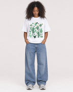Mockup Boxy Heavyweight Tee White female full-body 05