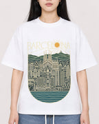 Mockup Boxy Heavyweight Tee White female close-up 01