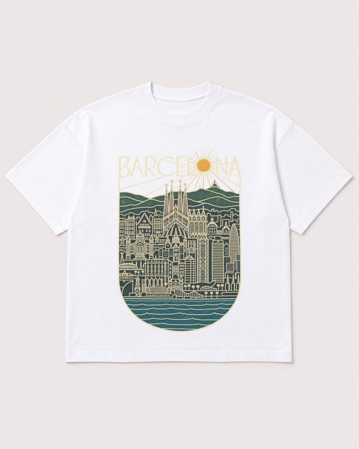 Mockup Boxy Heavyweight Tee White product