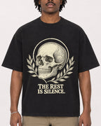 Mockup Boxy Heavyweight Tee Black male close-up 04