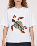 Mockup Boxy Heavyweight Tee White female close-up 09