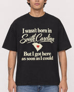 Mockup Boxy Heavyweight Tee Black male close-up 06