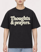 Mockup Boxy Heavyweight Tee Black male close-up 01