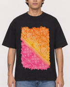Mockup Boxy Heavyweight Tee Black male close-up 06