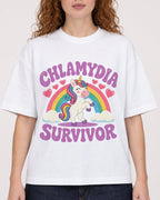 Mockup Boxy Heavyweight Tee White female close-up 09
