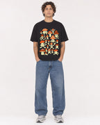Mockup Boxy Heavyweight Tee Black male full-body 30