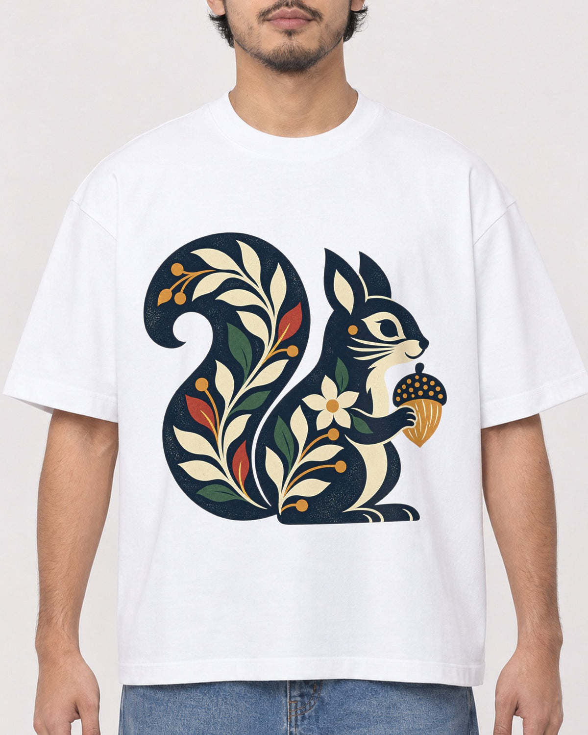 Mockup Boxy Heavyweight Tee White male close-up 02