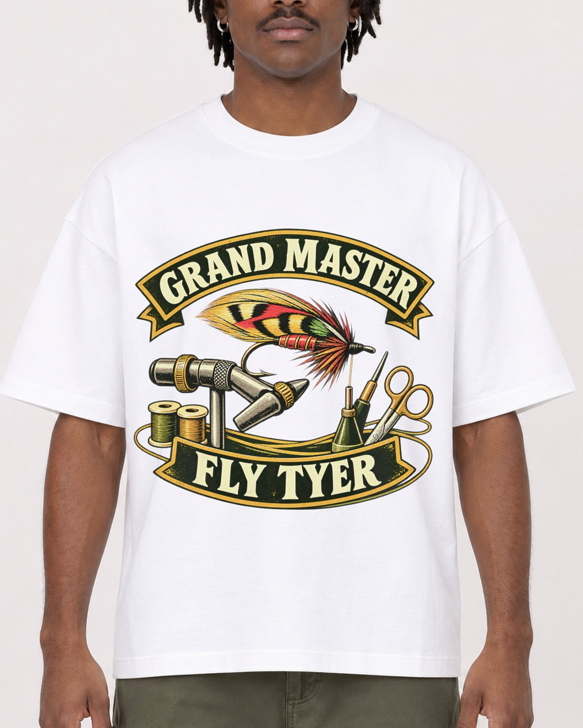 Mockup Boxy Heavyweight Tee White male close-up 04