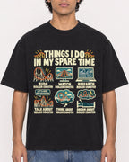 Mockup Boxy Heavyweight Tee Black male close-up 26