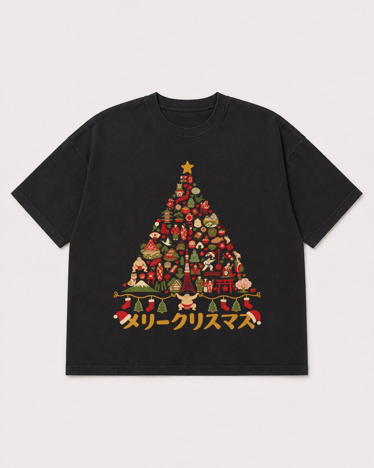 Mockup Boxy Heavyweight Tee Black product