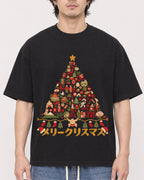 Mockup Boxy Heavyweight Tee Black male close-up 03